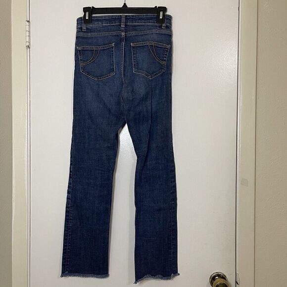 Maje Jeans Blue Fray hem denim jeans Slim Straight size XS US 0 - Picture 2 of 7